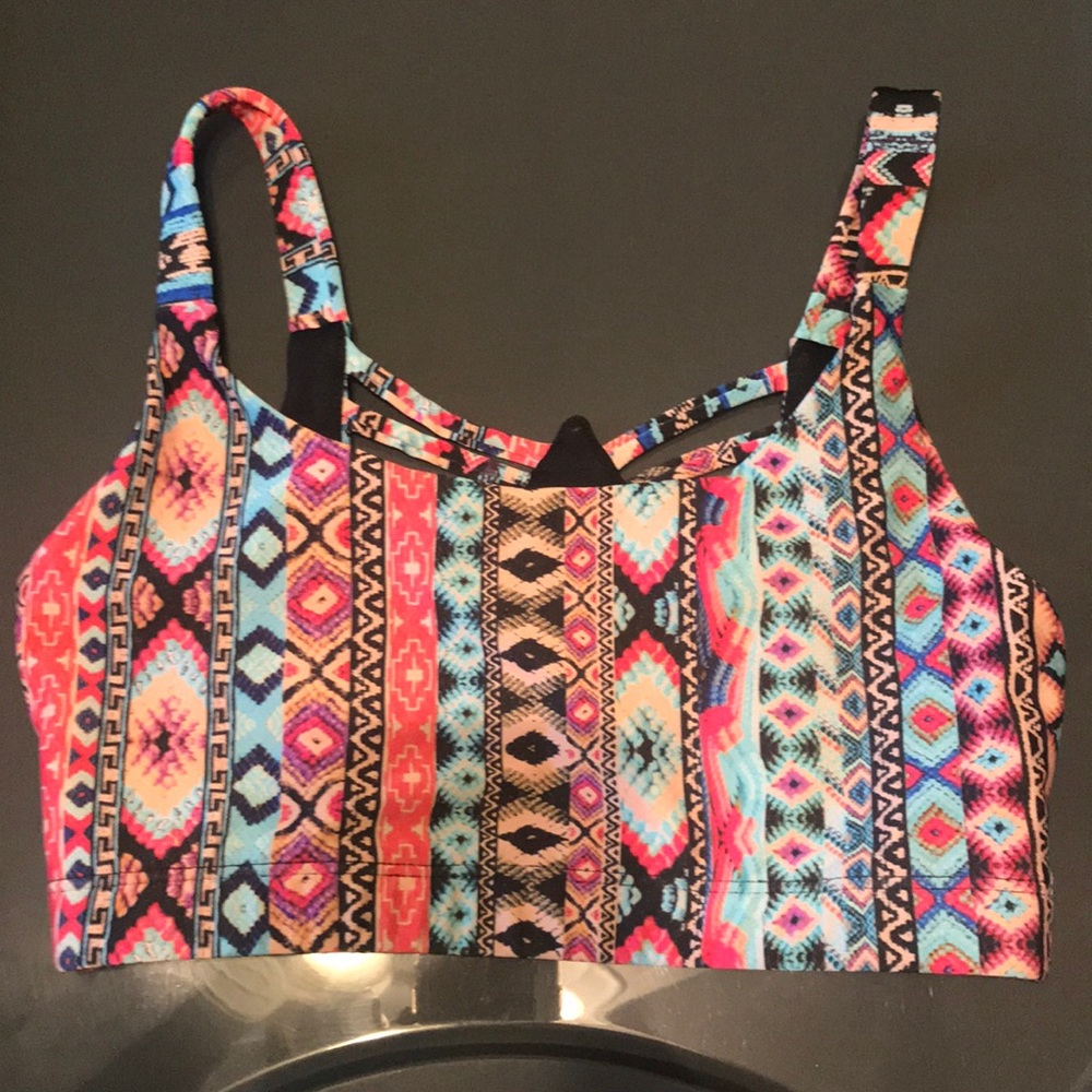 Soul Cycle “Coachella” cross back sports bra